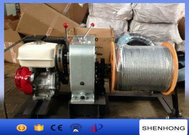 HONDA Gas Engine Wire Rope Capstan Hoist / Cable Pulling Winch For Line Construction